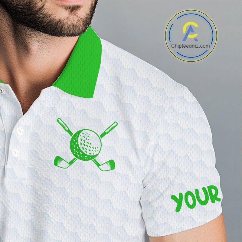 Funny Frog Green Mens Golf Polo Shirt Custom Men Golf Top, Personalized Golf Gifts NBT517
