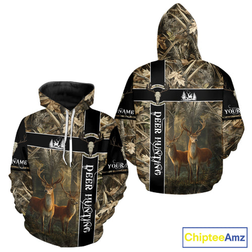 Best Camouflage Deer Hunting Shirt for Hunter, Deer Hunting Crew Shirt, Hunting Gifts NBT53