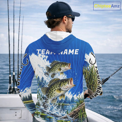 Custom Crappie Fishing Performance Long Sleeve Hooded Fishing Shirt, Crappie Fishing Jerseys NBT1226