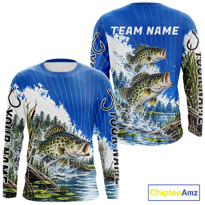 Custom Crappie Fishing Performance Long Sleeve Fishing Shirt, Crappie Fishing Jerseys NBT1226
