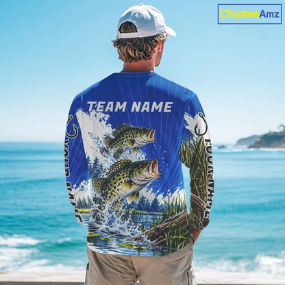 Custom Crappie Fishing Performance Long Sleeve Fishing Shirt, Crappie Fishing Jerseys NBT1226