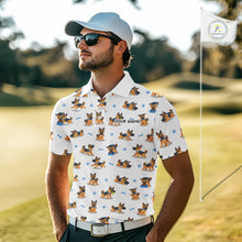 Load image into Gallery viewer, Mens Golf Polo Shirt Custom Funny German Shepherd Dog Team Mens Golf Top, Dog Lover Gift NBT541