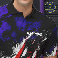 Load image into Gallery viewer, Custom Bowling Quarter Zip Shirt For Men USA Flag Bowling Jersey Polo &amp; 1/4 Zip Bowling Team Shirts NBT880