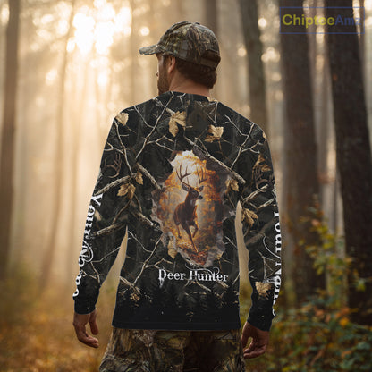Personalized Whitetail Deer Hunting Camo 3D Print Custom Name Shirts, Hunting Gifts NBT85