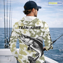 Load image into Gallery viewer, Custom Walleye Fishing Camo Long Sleeve Hooded Fishing Shirts, Personalized Walleye Fishing Team Jerseys NBT697