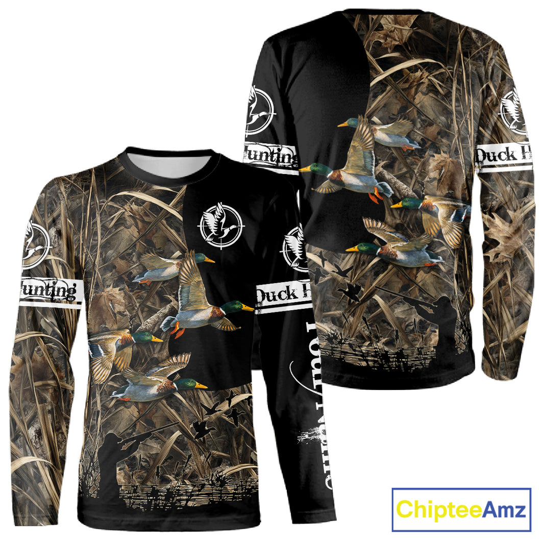 Mallard Duck Custom Camo 3D Hunting Shirts Best Hunting Clothes For Duck Hunting Season NBT264