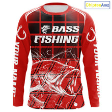 Load image into Gallery viewer, Largemouth Bass Fishing Shirts Long Sleeve Bass Fishing Tournament Jerseys, Fishing Gifts NBT356