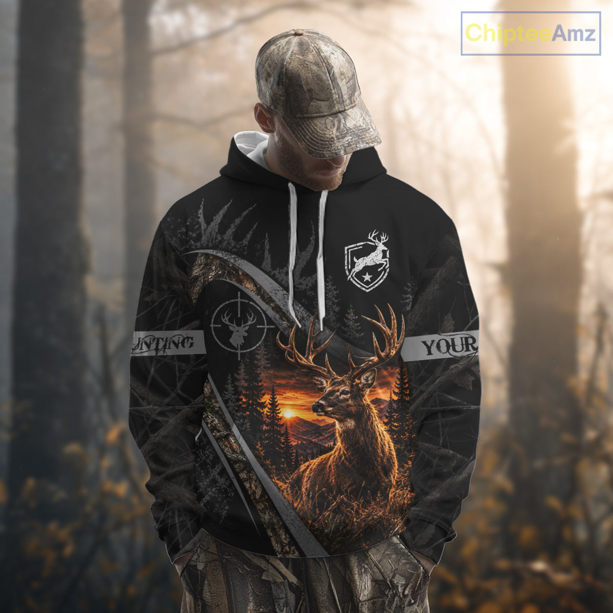 Personalized Deer Hunting Forest Camo 3D All Over Printed Shirts, Best Deer Hunting Gifts For Men NBT1125