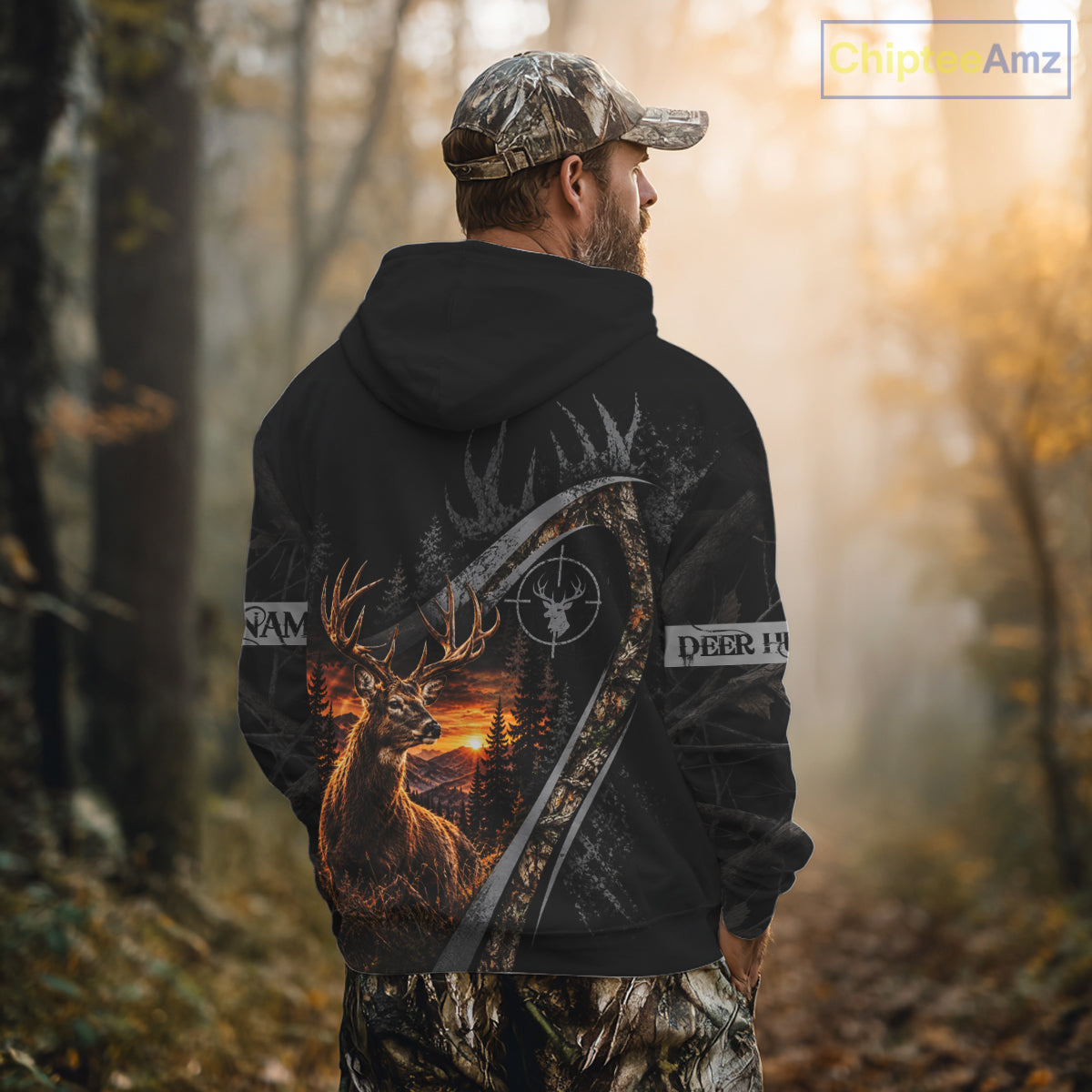 Personalized Deer Hunting Forest Camo 3D All Over Printed Shirts, Best Deer Hunting Gifts For Men NBT1125