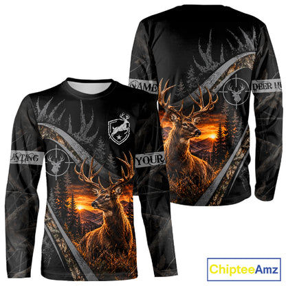 Personalized Deer Hunting Forest Camo 3D All Over Printed Shirts, Best Deer Hunting Gifts For Men NBT1125