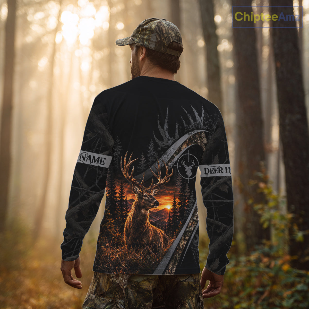 Personalized Deer Hunting Forest Camo 3D All Over Printed Shirts, Best Deer Hunting Gifts For Men NBT1125