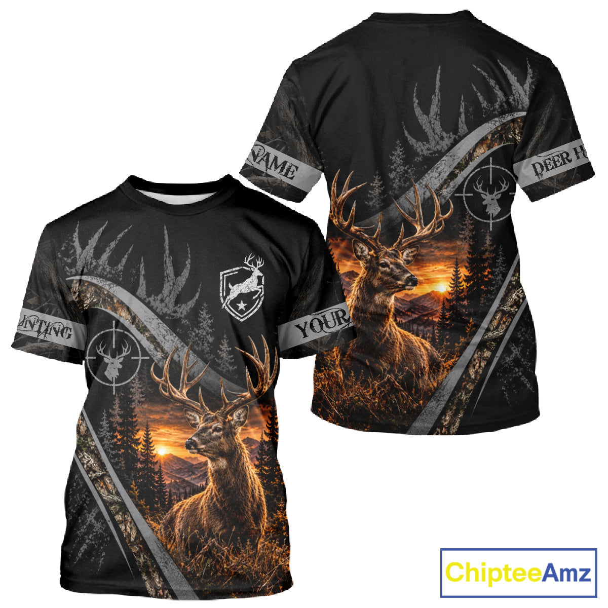 Personalized Deer Hunting Forest Camo 3D All Over Printed Shirts, Best Deer Hunting Gifts For Men NBT1125