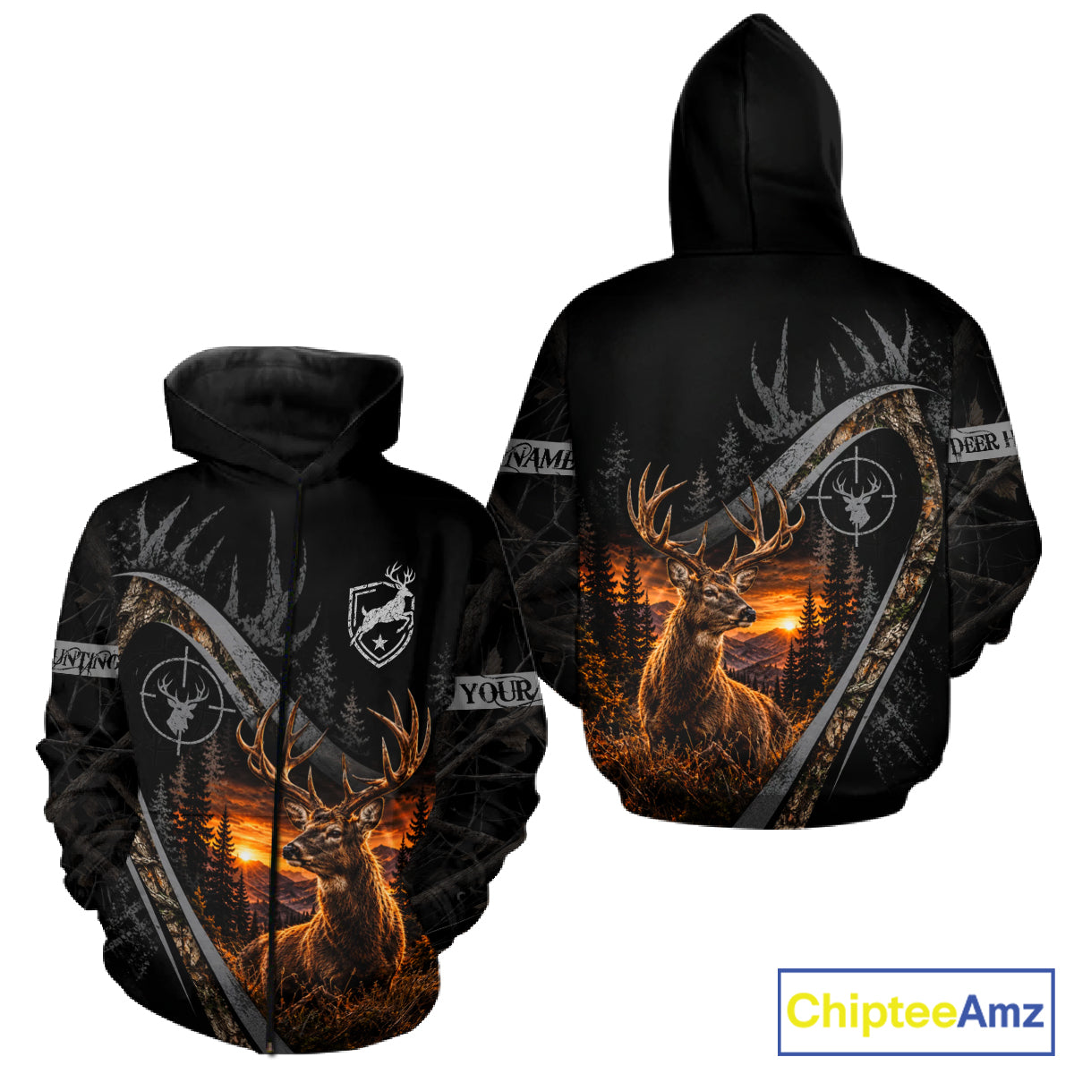 Personalized Deer Hunting Forest Camo 3D All Over Printed Shirts, Best Deer Hunting Gifts For Men NBT1125