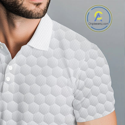 Golf Polo Shirts For Men Funny Flamingo Golf Ball Pattern Custom Name, Golf Gifts NBT566