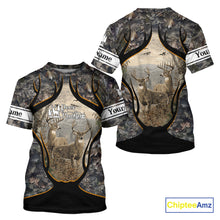 Load image into Gallery viewer, Whitetail Deer Custom Name 3D Printed Long Sleeve Hoodies, Deer Hunting Shirt, Hunting Season NBT304