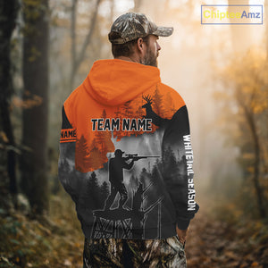 Beautiful Deer Hunting Burnt Orange Hoodie, Longsleeve Shirt, Perfect Hunting Gifts NBT09