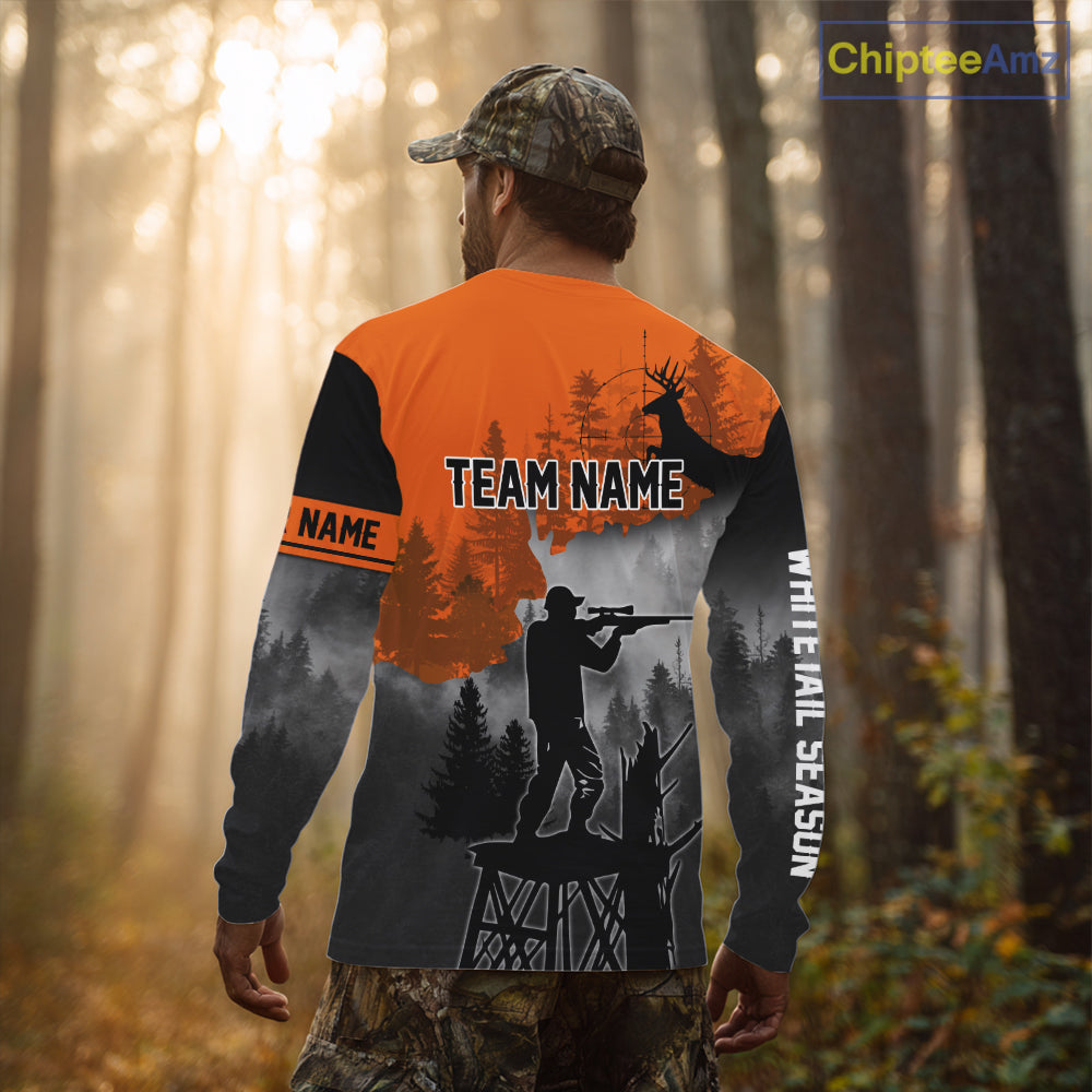 Beautiful Deer Hunting Burnt Orange Hoodie, Longsleeve Shirt, Perfect Hunting Gifts NBT09