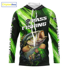 Load image into Gallery viewer, Green Camo Largemouth Bass Fishing Jersey For Men, Bass Fishing Performance Shirts Personalized Gifts NBT370