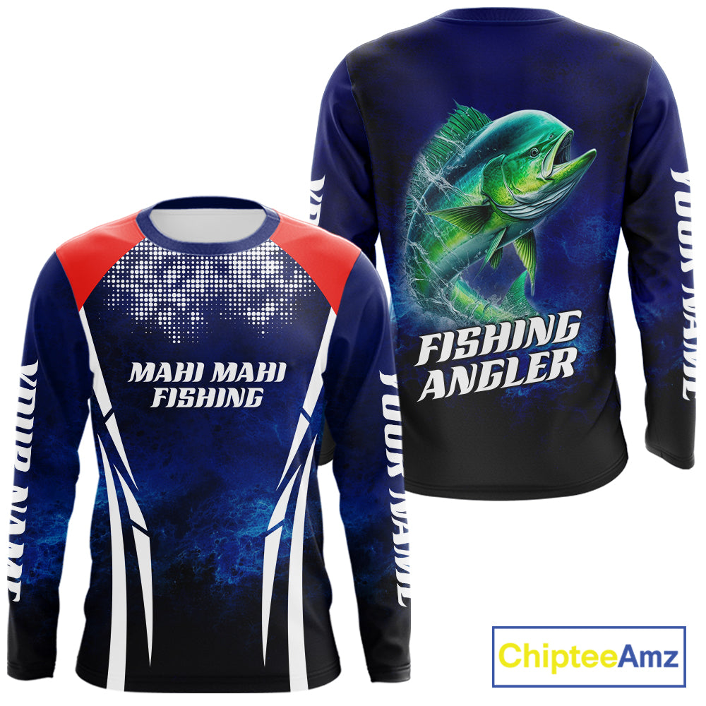 Personalized Mahi Mahi Fishing Hood UV Protection Saltwater Fishing Shirts NBT373