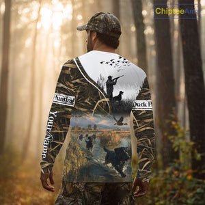Custom Mallard Duck Hunting Camouflage 3D All Over Printing Shirts, Personalized Hunting Gifts NBT122