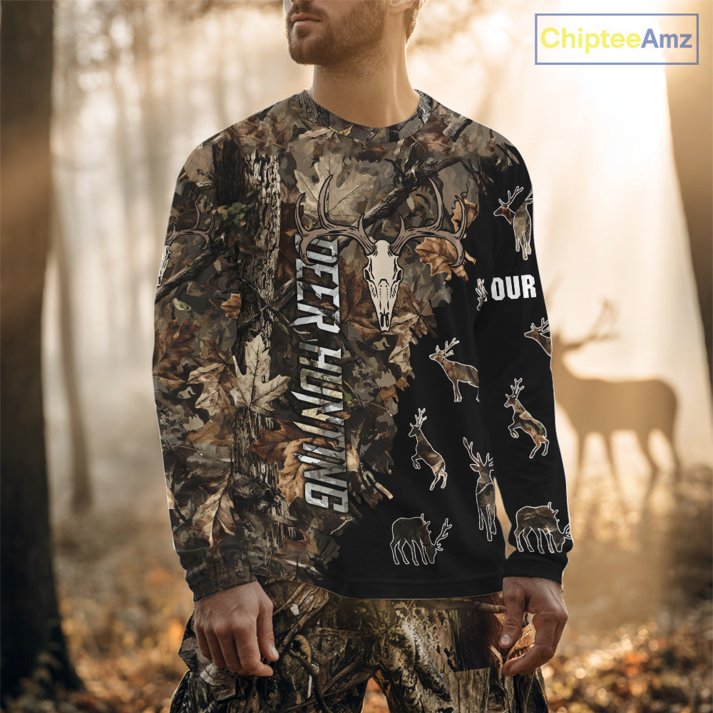 Personalized Camo Forest 3D Animal Deer Hunting Shirt Hunting Clothes For Season NBT330