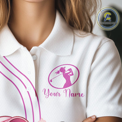 Funny Ostrich Womens Golf Polo Shirts, Cute Women's Golf Shirts, Girls Golf Shirts NBT495