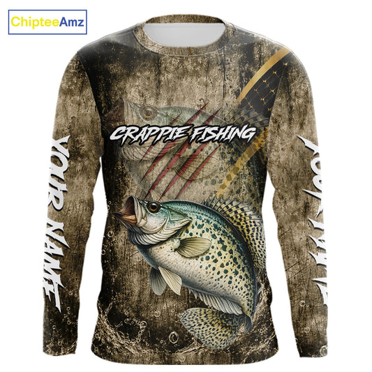 Crappie Long Sleeve Fishing Shirts Personalized Crappie Fishing Team Jerseys NBT1001