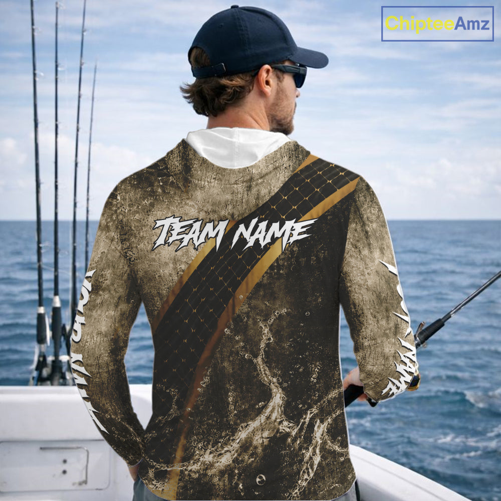 Peacock Bass Long Sleeve Hooded Fishing Shirts Personalized Peacock Bass Fishing Team Jerseys NBT1002
