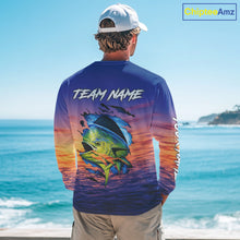 Load image into Gallery viewer, Mahi Mahi Fishing Sunset Custom Fishing Long Sleeve Shirt, Mahi Mahi Offshore Fishing Apparel NBT854
