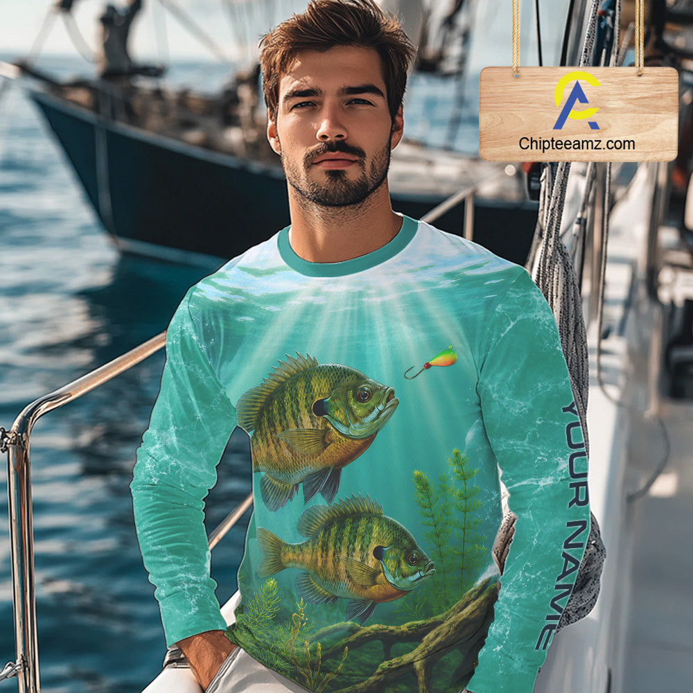 Custom Bluegill Fishing Jerseys, Bluegill Long Sleeve Tournament Fishing Shirt For Team NBT860