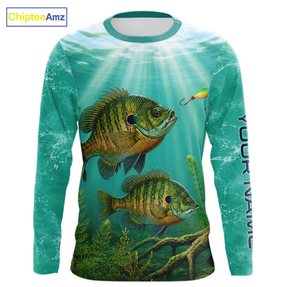 Custom Bluegill Fishing Jerseys, Bluegill Long Sleeve Tournament Fishing Shirt For Team NBT860