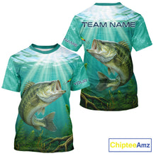 Load image into Gallery viewer, Custom Largemouth Bass Fishing Jerseys, Bass Tournament Fishing T-Shirts For Team NBT861