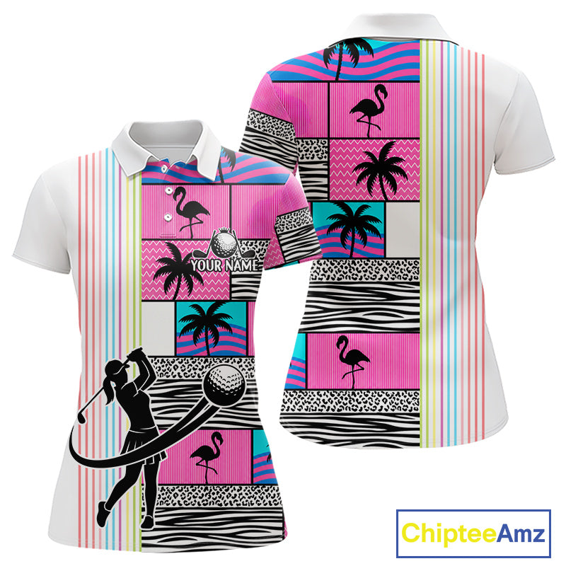 Custom Funny Golfer Animal Print Pattern Golf Polo Shirts, Golf Shirt For Women, Golf Gifts NBT702