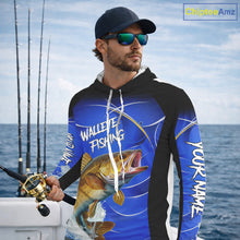 Load image into Gallery viewer, Personalized Walleye Fishing Hood UV Protection Custom Tournament Jerseys, Walleye Fishing Shirts NBT366