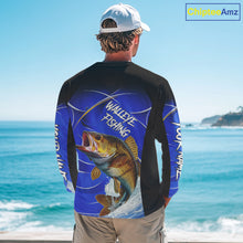 Load image into Gallery viewer, Personalized Walleye Long Sleeve Fishing Shirts UV Protection Tournament Jersey, Walleye Fishing Shirts NBT366