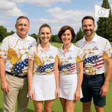 Load image into Gallery viewer, Patriotic Beer Mens Golf Polo Shirt for team golf 