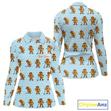 Load image into Gallery viewer, Funny Hotdog Womens Golf Polo Shirt, Custom Sausage Print Golf Polo, Golf Shirts For Team NBT492