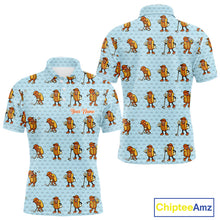 Load image into Gallery viewer, Funny Hotdog Mens Golf Polo Shirt, Custom Sausage Print Golf Polo, Golf Shirts For Team NBT492