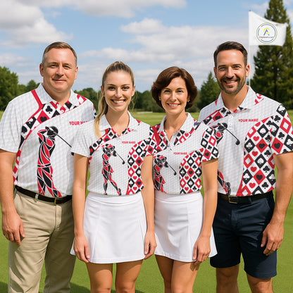 Personalized Poker Mens Golf Polo Shirt Custom Name Funny Golf Top For Team, Golfer Gift For Men NBT497