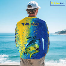 Load image into Gallery viewer, Custom Mahi Mahi Fishing Jerseys, Mahi Mahi Saltwater Long Sleeve UV Protection Fishing Shirts NBT863