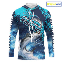 Load image into Gallery viewer, Thunder Lightning King Mackerel Performance Fishing Shirts with Hood, King Mackerel Offshore Fishing Shirts NBT453