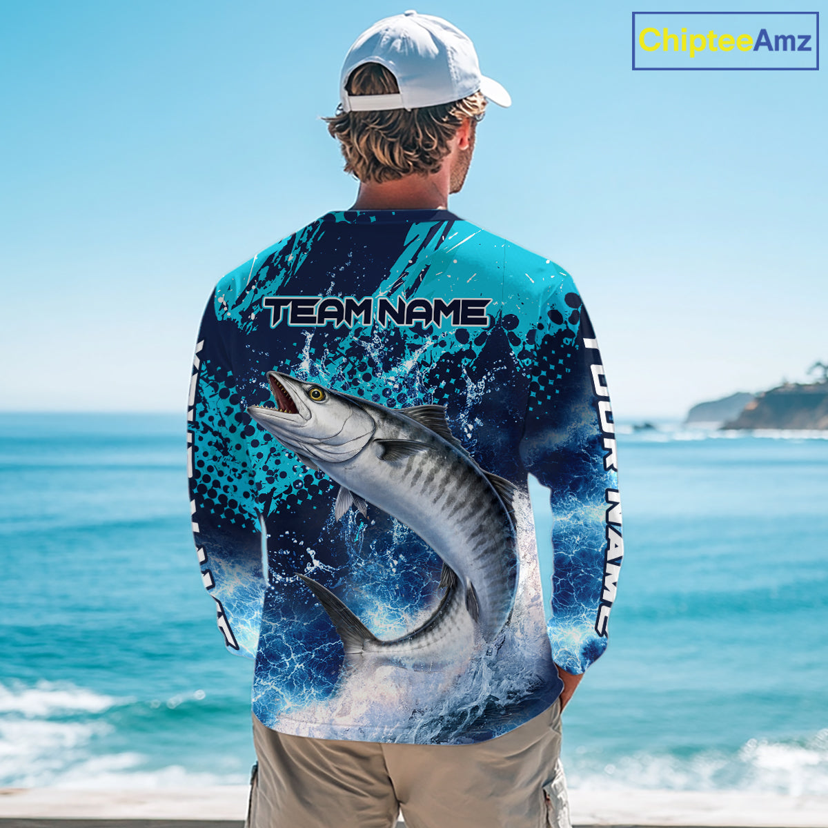 Thunder Lightning King Mackerel Performance Fishing Shirts, King Mackerel Offshore Fishing Shirts NBT453