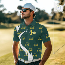 Load image into Gallery viewer, Custom Best Dad Golf Polo Shirt, Fathers Day Gift For Dad Papa, Golf Outfit, Men Polo Shirt NBT711