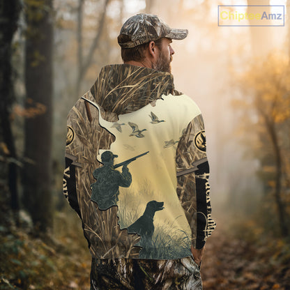 Mallard Duck Hunting Waterfowl Camouflage Shirts, Personalized Duck Hunting Gifts NBT112