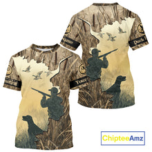 Load image into Gallery viewer, Mallard Duck Hunting Waterfowl Camouflage Shirts, Personalized Duck Hunting Gifts NBT112