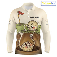 Load image into Gallery viewer, Vintage Funny Golf Ball Custom Team Polo Shirt, Personalized Mens Golf Polo Shirt, Golf Lovers Gift NBT608
