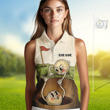 Load image into Gallery viewer, Vintage Funny Golf Ball Custom Team Polo Shirt, Personalized Womens Golf Polo Shirt, Golf Lovers Gift NBT608