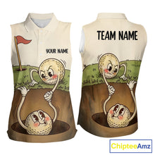 Load image into Gallery viewer, Vintage Funny Golf Ball Custom Team Polo Shirt, Personalized Womens Golf Polo Shirt, Golf Lovers Gift NBT608