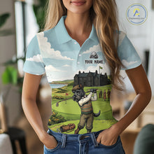 Load image into Gallery viewer, Scottish Terrier Womens Polo Golf Shirts, Vintage Dog Shirt, Mom Golf Gift NBT609