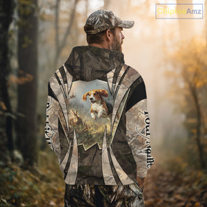 Custom Rabbit Hunting with Beagle 3D Prints Camouflage Shirts, Rabbit Hunting Clothes NBT139